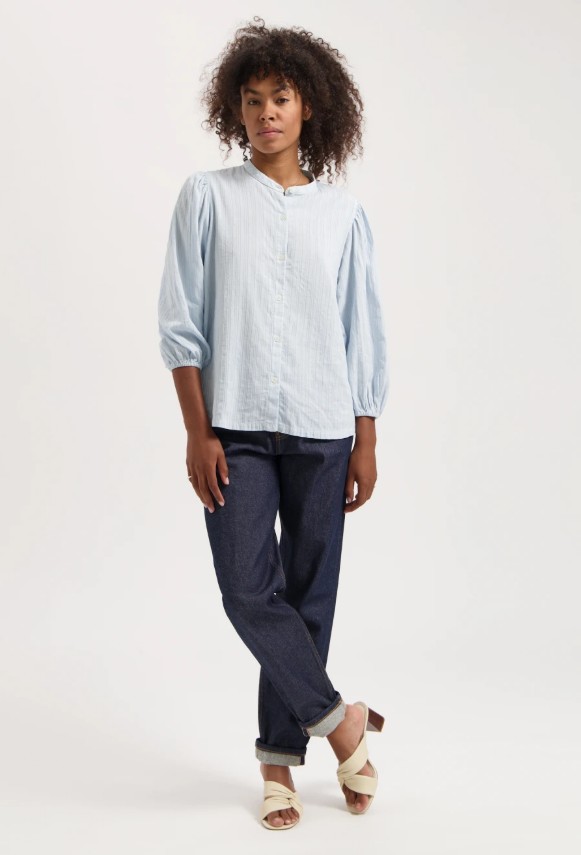 Kuyichi womens vegan Blouse Emma Hs Light Blue